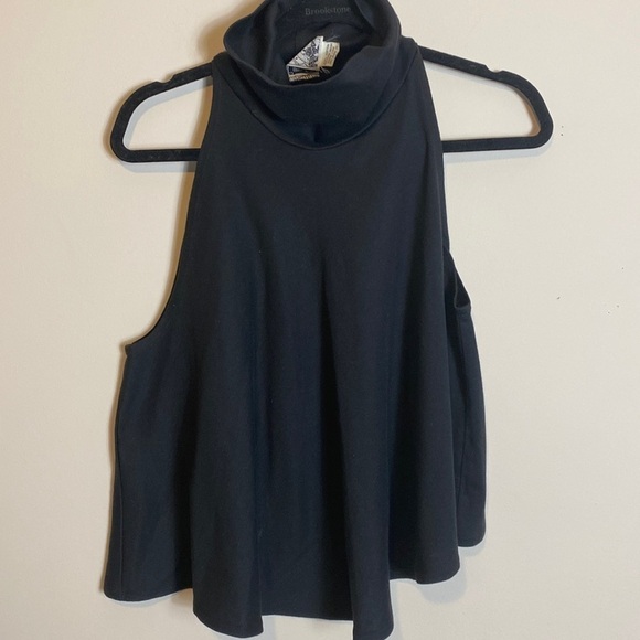 VTG Sandra Drennen black Turtleneck tank swing top size S/M - Picture 2 of 4